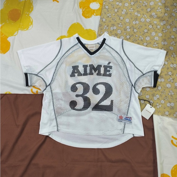 Aime Leon Dore Other - Aime Leon Dore White Mesh Jersey with Black Trims and '32' Print